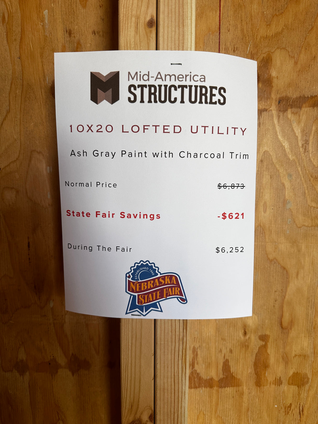 10x20 Lofted Utility Shed - NE STATE FAIR SPECIAL | NE SHEDS