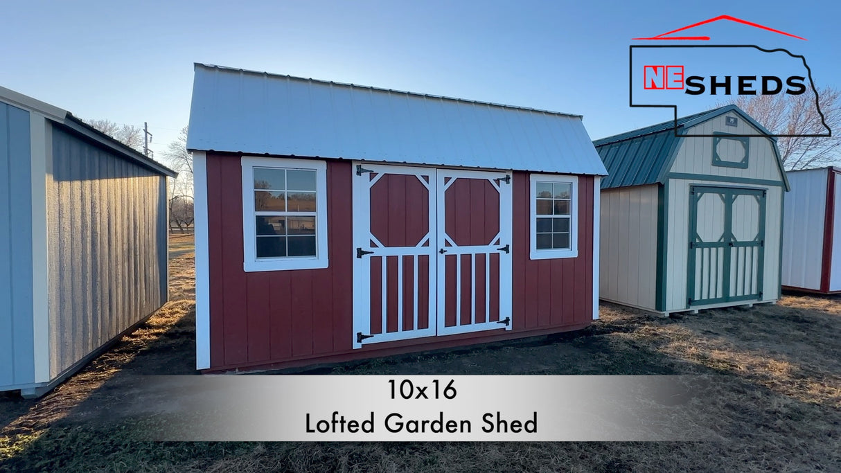 SOLD 10x16 Lofted Garden Shed - Wisner NE. NEsheds