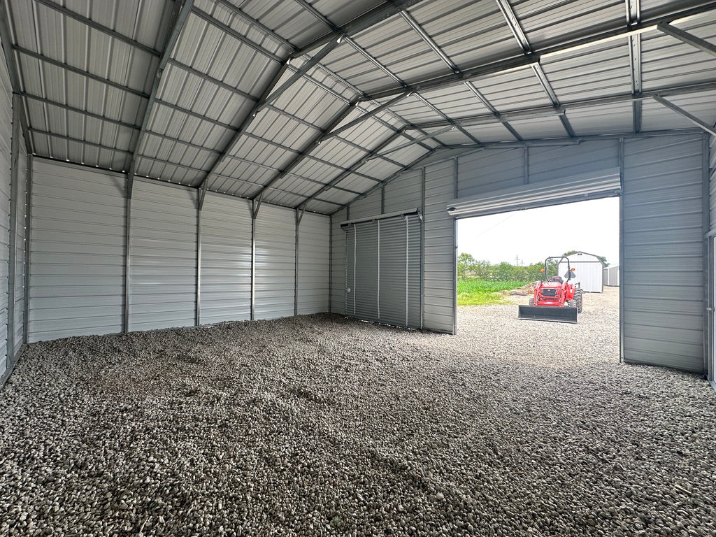 42x25x12'/10' Steel Garage w/ Lean To - Yutan, NE. | NE Sheds
