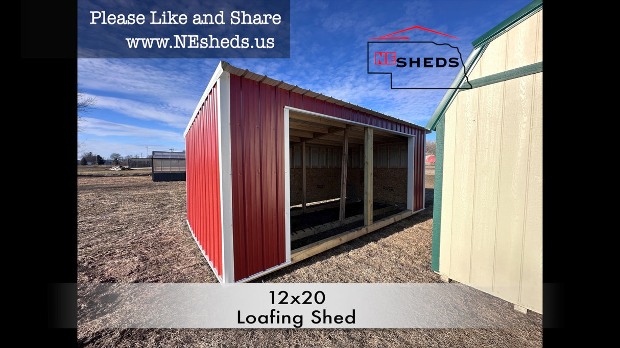 SOLD 15% OFF NEW 12x20 Loafing Shed - Wisner Nebraska | NE Sheds