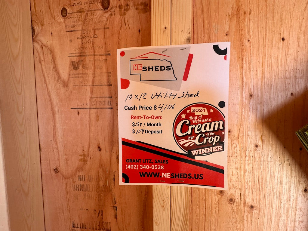 SOLD 10x12 Utility Shed - Atkinson Nebraska Location | NE Sheds