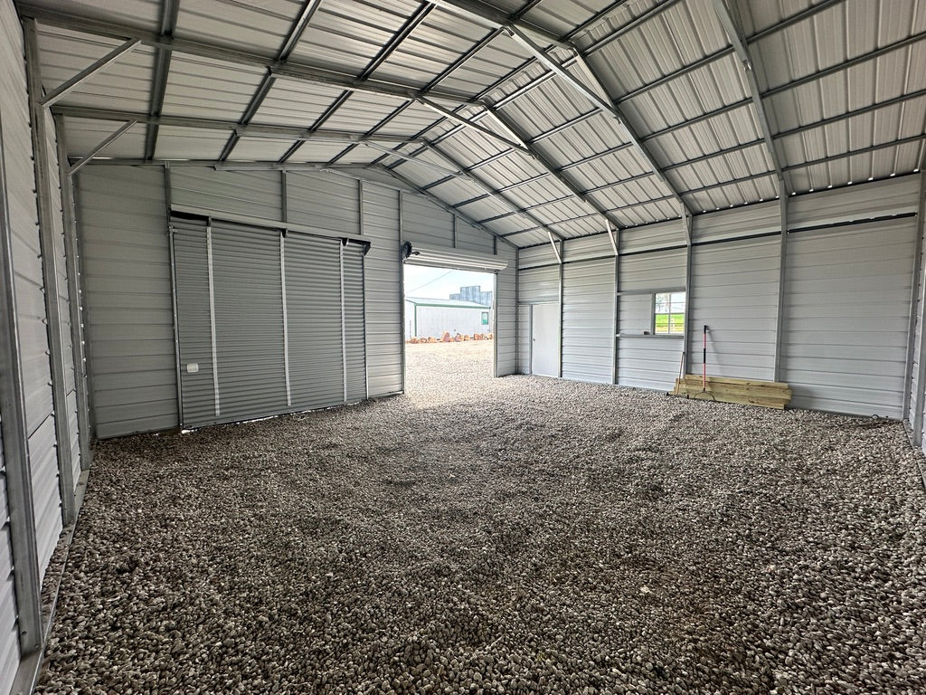42x25x12'/10' Steel Garage w/ Lean To - Yutan, NE. | NE Sheds