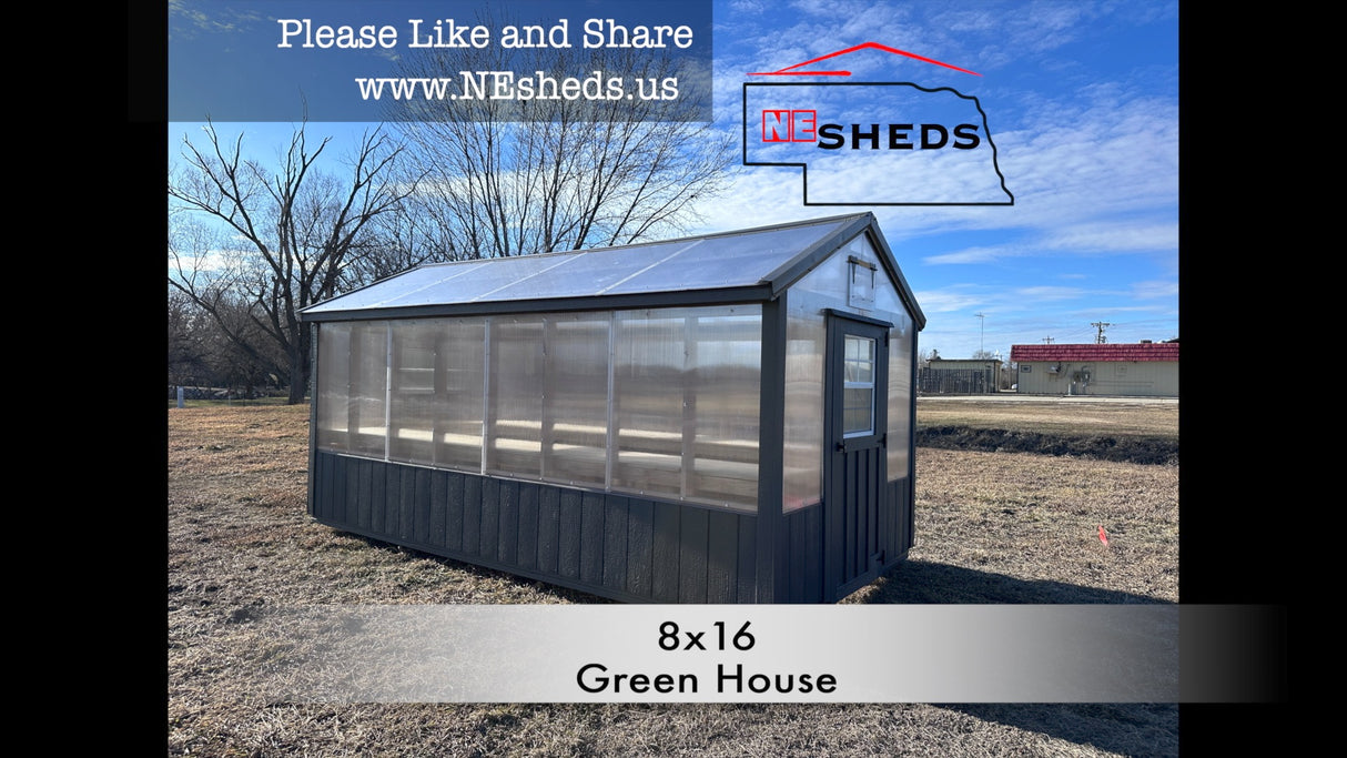 8x16 Green House - Wisner Nebraska | NE Sheds