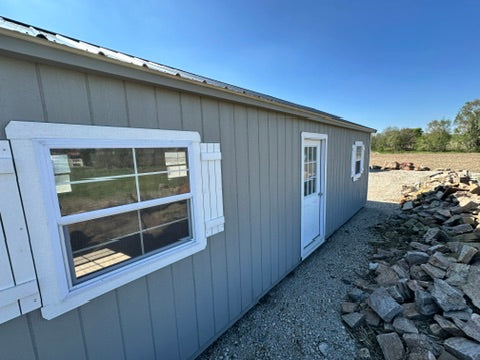 SOLD 14x36 Swiss Cabin - Yutan Nebraska Location | NE Sheds