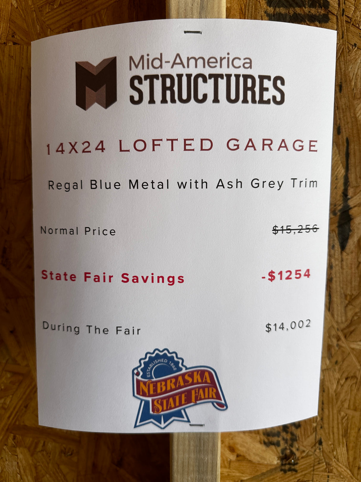 14x24 Lofted Garage - NE STATE FAIR SPECIAL | NE SHEDS