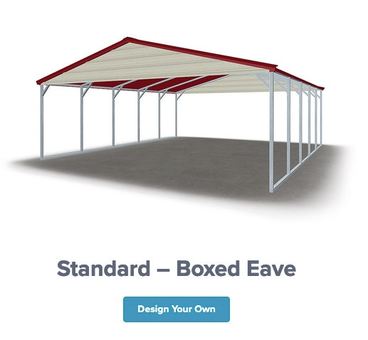 Nebraska Standard - Boxed Eave Carport | Simply Carports | NE Sheds |