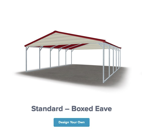 Nebraska Standard - Boxed Eave Carport | Simply Carports | NE Sheds |