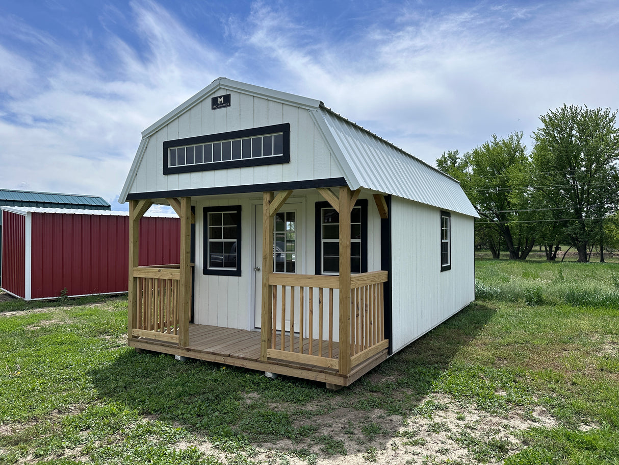 SOLD 12x24 Lofted Cabin - Wisner Nebraska Location | NE Sheds