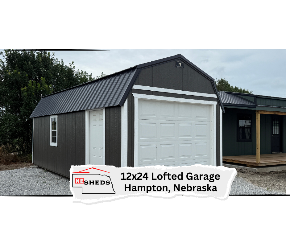 12x24 Lofted Garage - Hampton Nebraska | NE Sheds