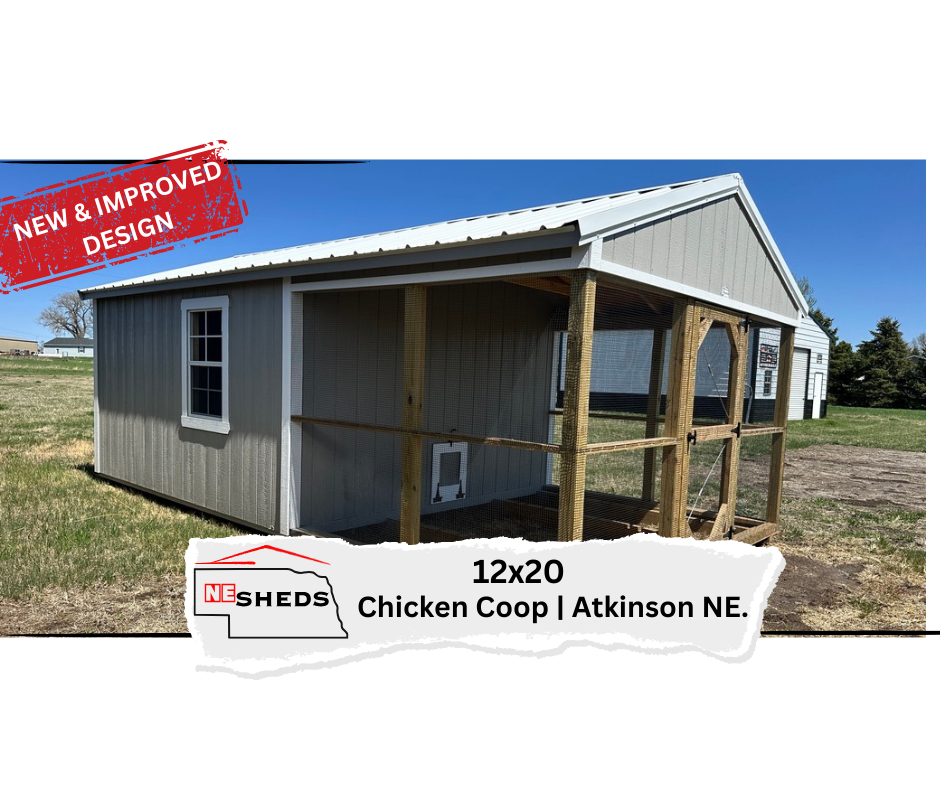 12x20 Chicken Coop - Atkinson Nebraska Location | NE Sheds