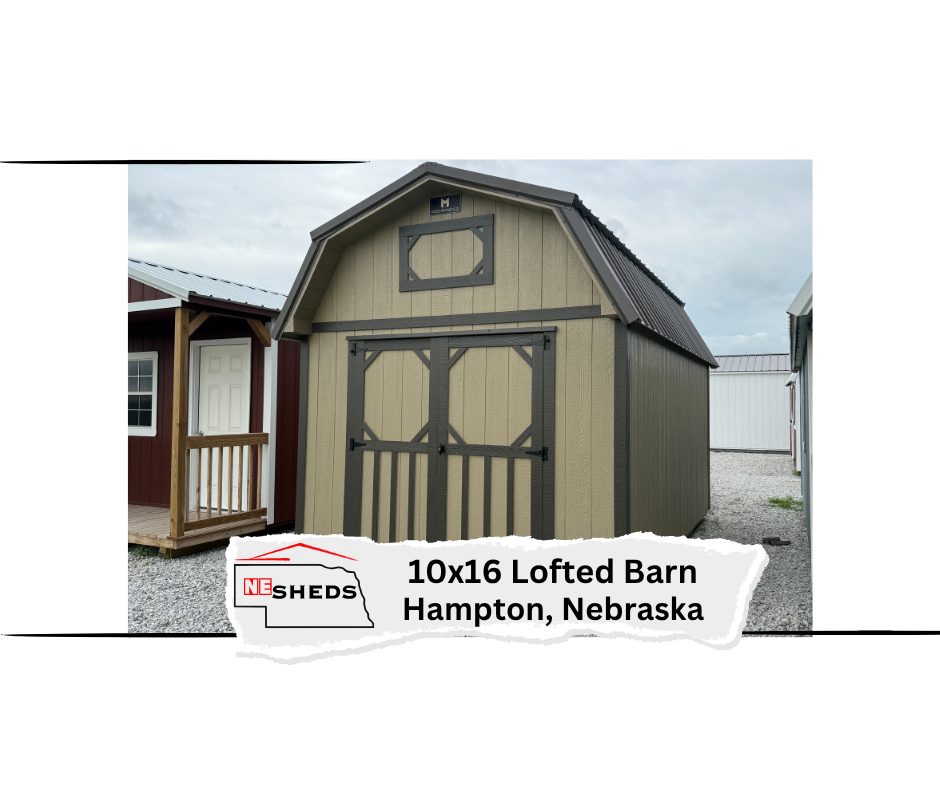 10x16 Lofted Barn - Hampton Nebraska Location | NE Sheds