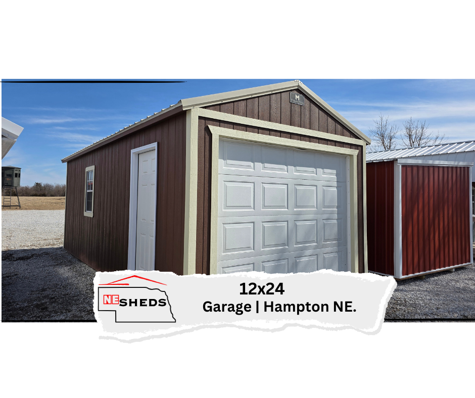SOLD 12x24 Garage - Hampton Nebraska Location | NE Sheds