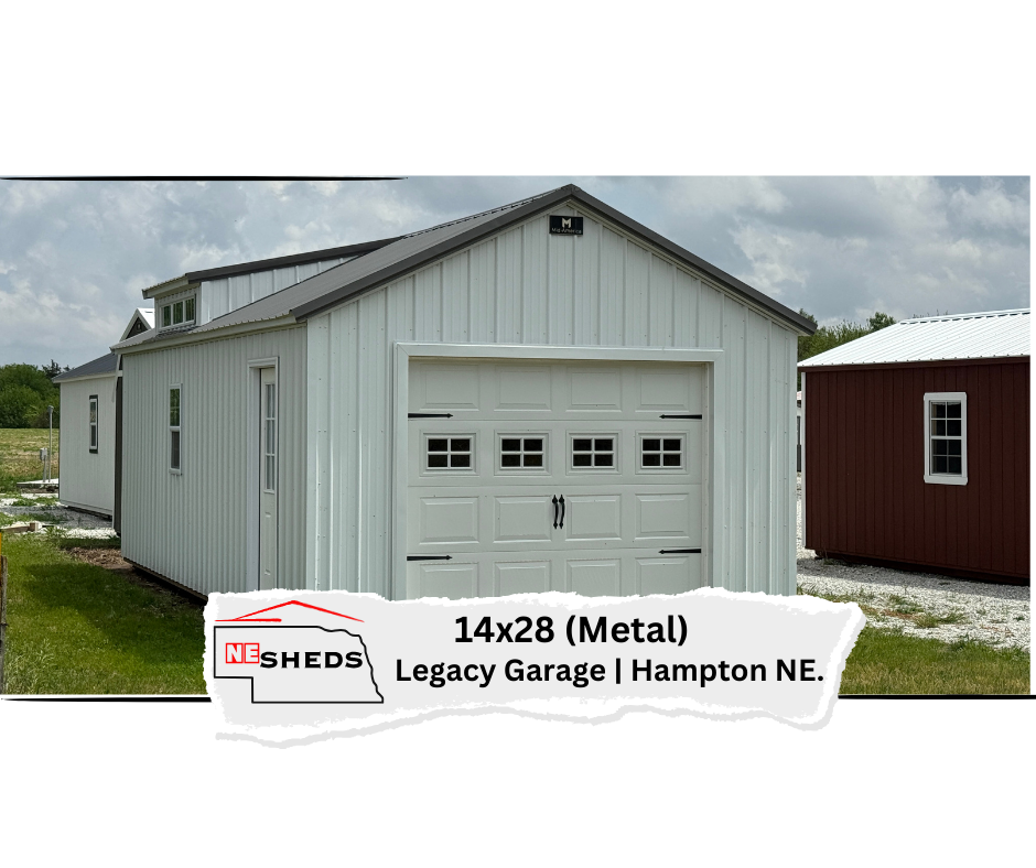 14x28 Legacy Garage - Hampton Nebraska Location | NE Sheds