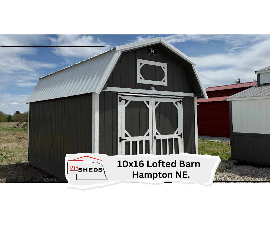 10x16 Lofted Barn - Hampton Nebraska | NE Sheds