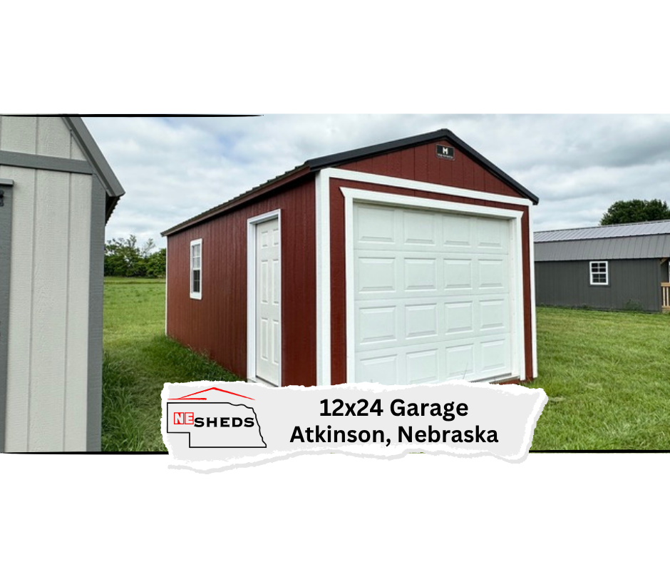 SOLD 12x24 Garage - Atkinson Nebraska Location | NE Sheds