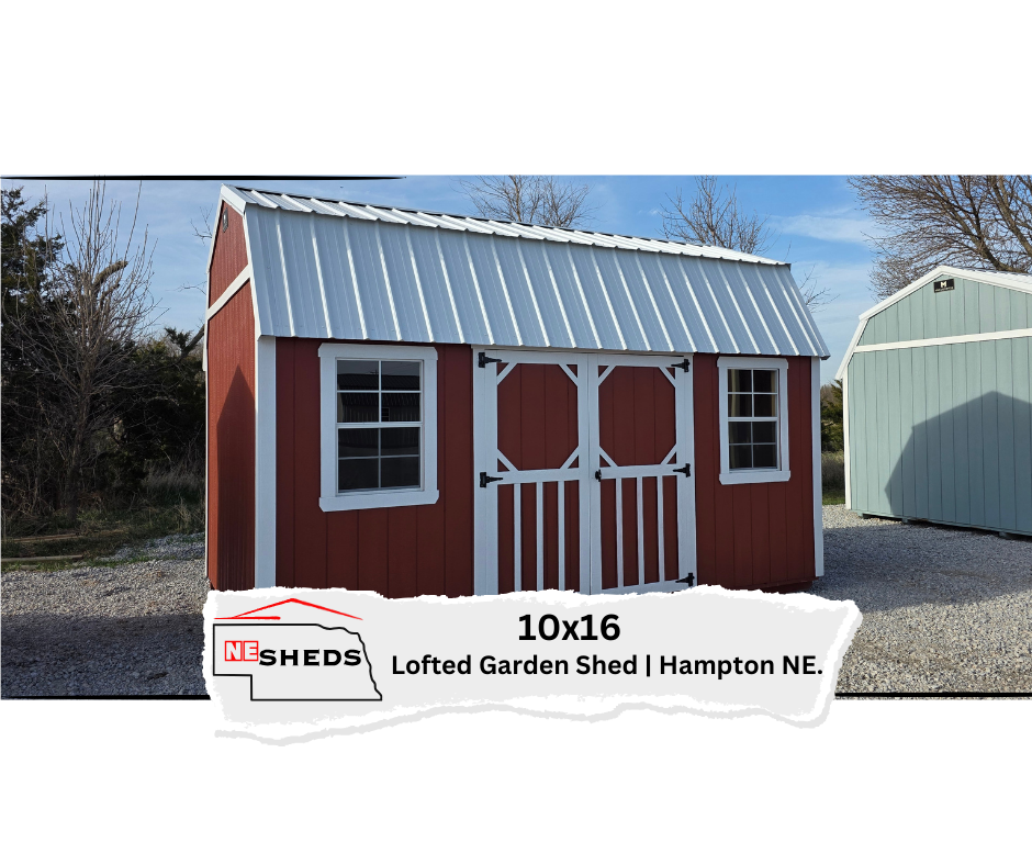 10x16 Lofted Garden Shed - Hampton NE. Location | NE Sheds