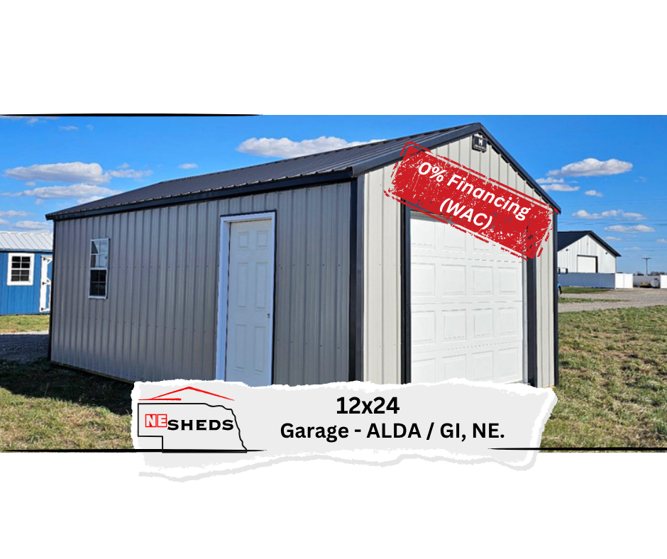 14x24 Garage - Grand Island Location | NE Sheds