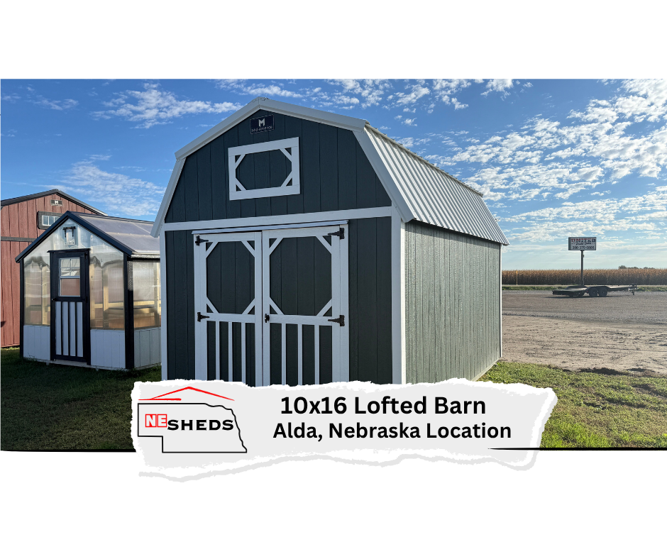 10x16 Lofted Barn - Alda, Nebraska Location | NE Sheds