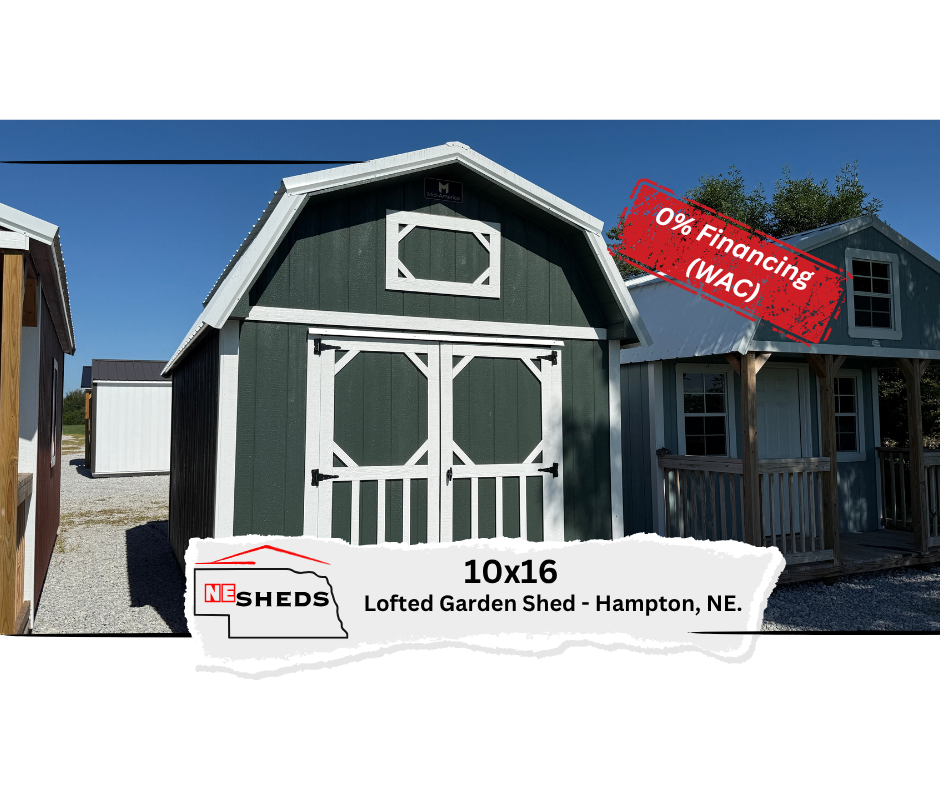 SOLD 10x16 Lofted Barn - Hampton Nebraska | NE SHEDS