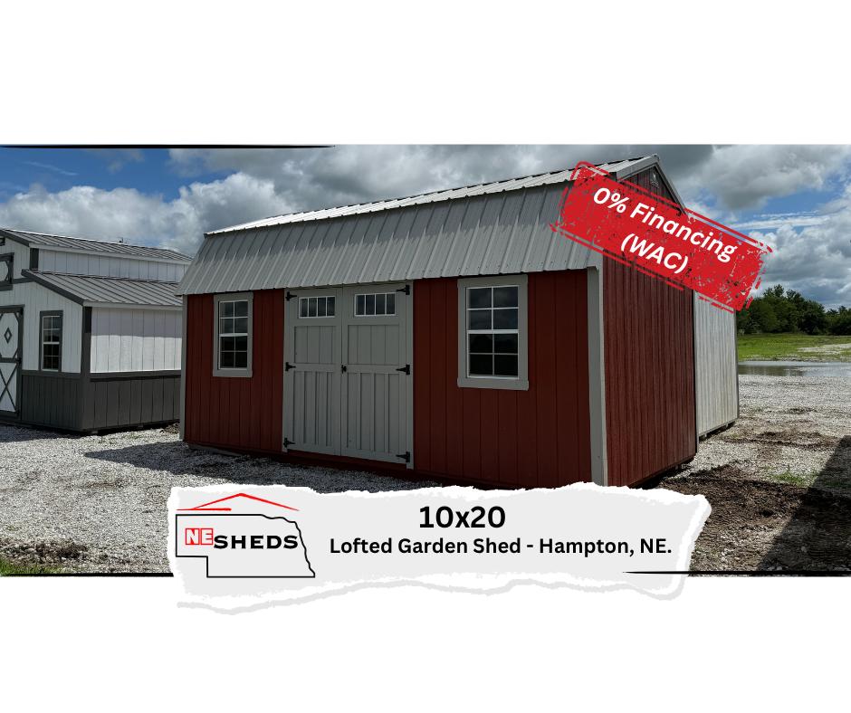 SOLD 10x20 Lofted Garden Shed - Hampton Nebraska | NE Sheds