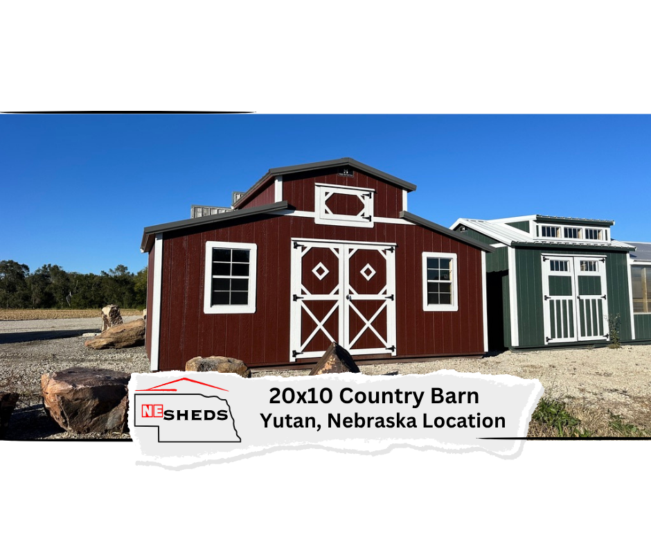 20x10 Country Barn - Yutan Nebraska Location | NE Sheds