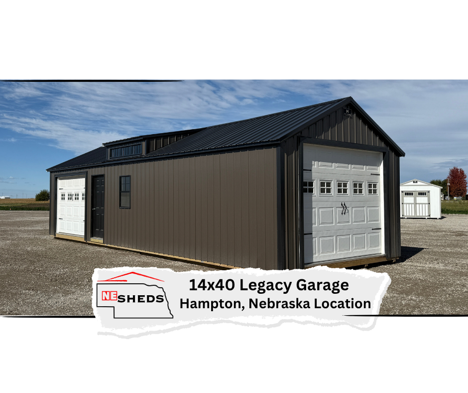 14x40 Legacy Garage - Hampton Nebraska | NE Sheds