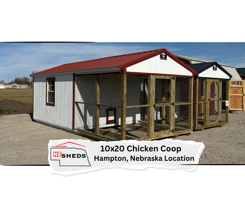 10x20 Chicken Coop - Hampton Nebraska Location | NE Sheds