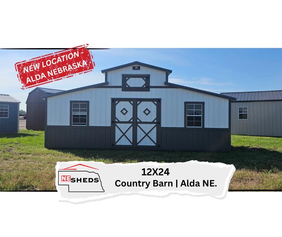 SOLD 12x24 Country Barn - Alda Nebraska Location