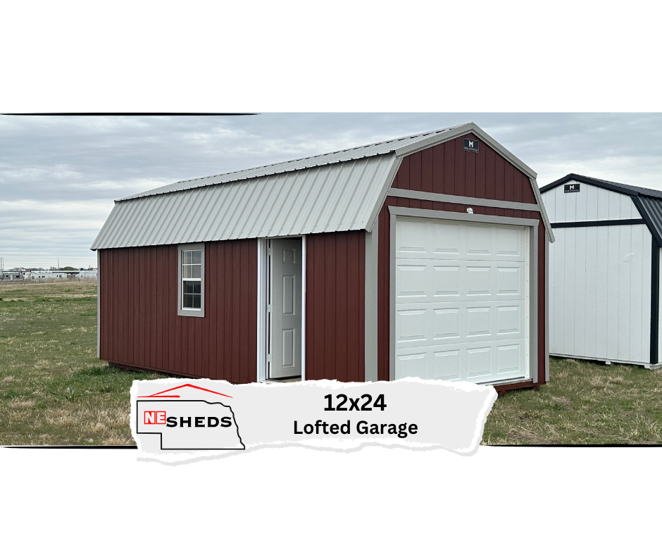 SOLD 12x24 Lofted Garage - Grand Island Nebraska | NE Sheds