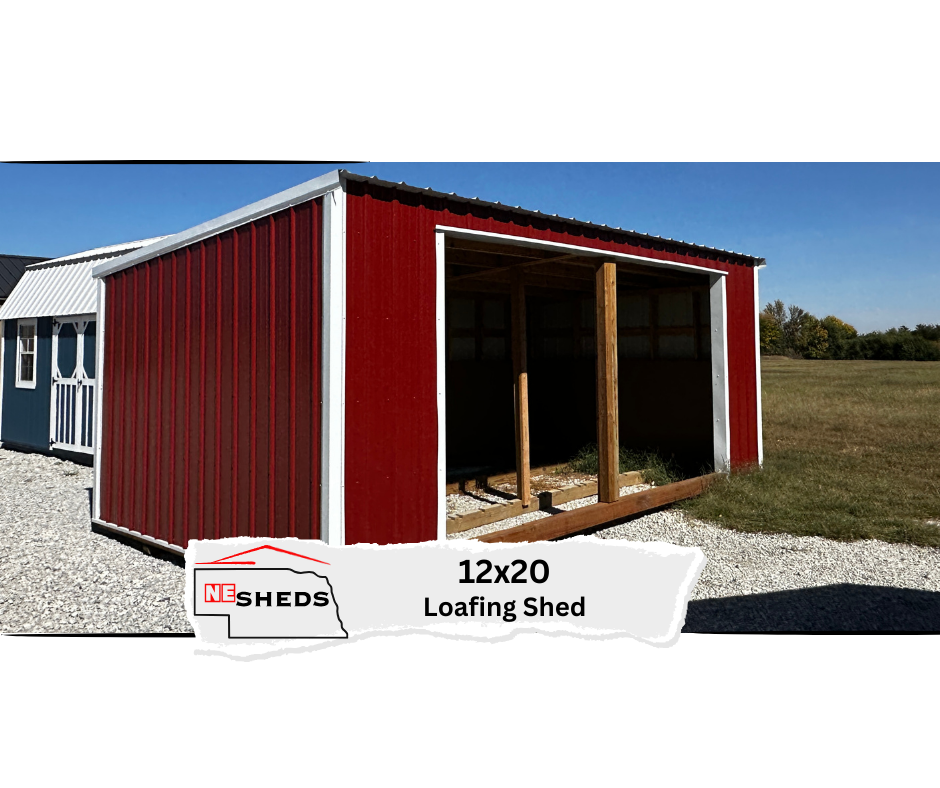 SOLD 12x20 Metal Loafing Shed - Hampton Nebraska. | NE Sheds