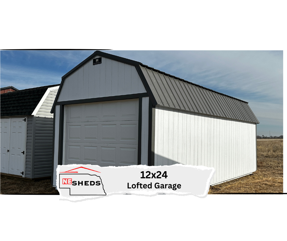 SOLD 12x24 Lofted Garage - Grand Island Location | NE Sheds