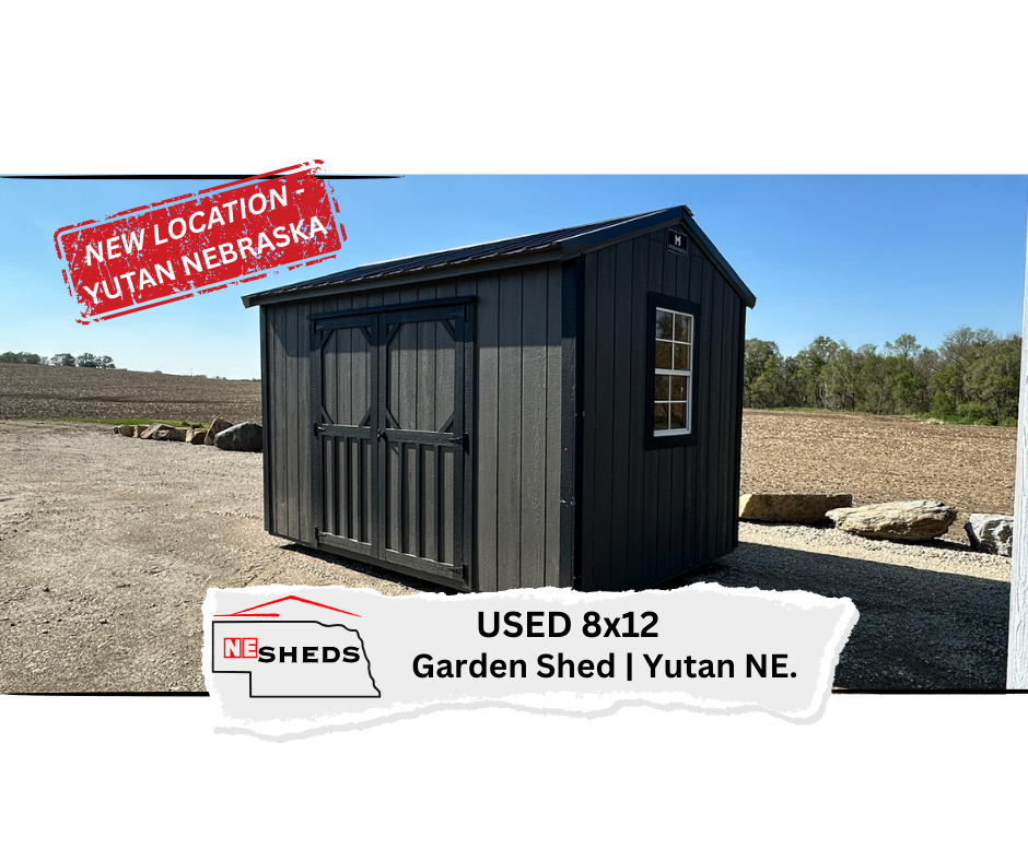 SOLD USED 8x12 Garden Shed - Yutan Nebraska Location | NE Sheds