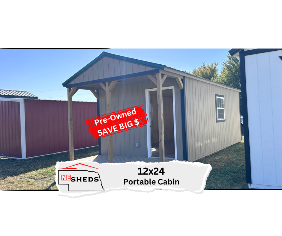 SOLD Pre-Owned 12x24 Portable Cabin - Wisner, Nebraska | NE SHEDS