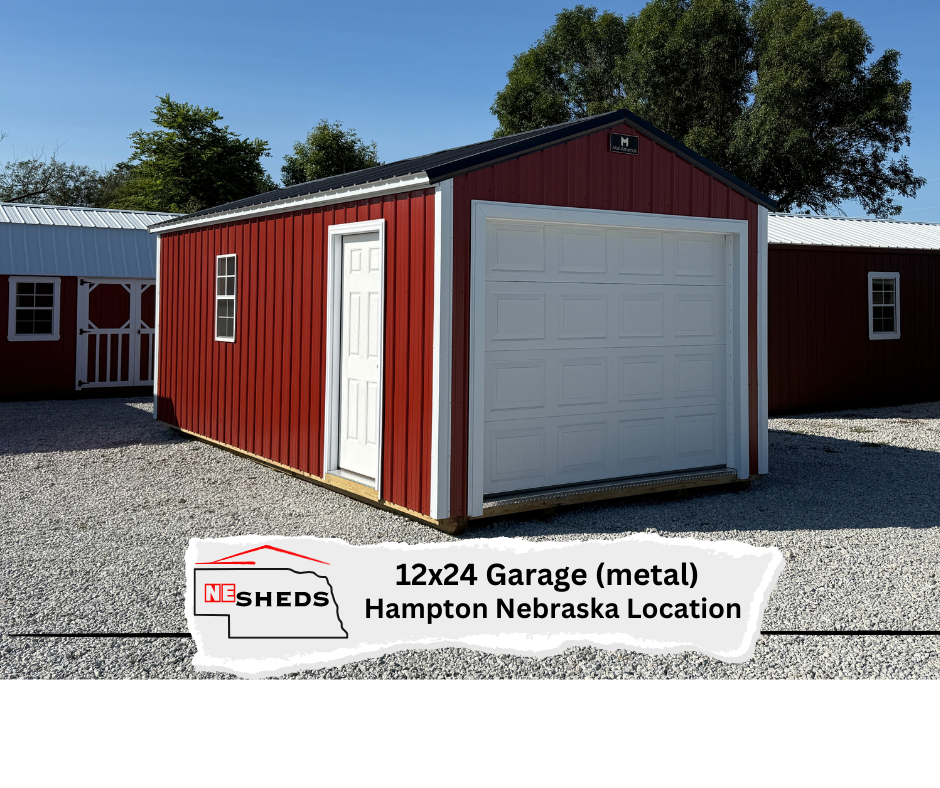 12x24 Garage (metal) - Hampton Nebraska | NE Sheds