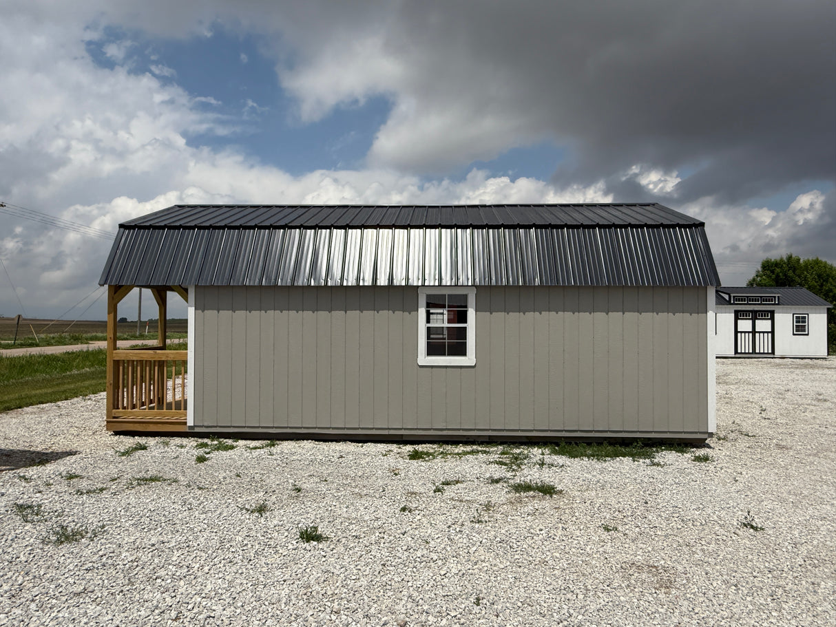SOLD 14x28 Lofted Cabin - Hampton Nebraska Location | NE Sheds
