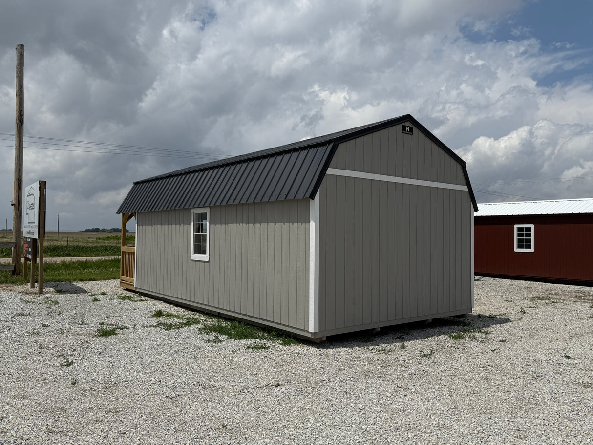 SOLD 14x28 Lofted Cabin - Hampton Nebraska Location | NE Sheds