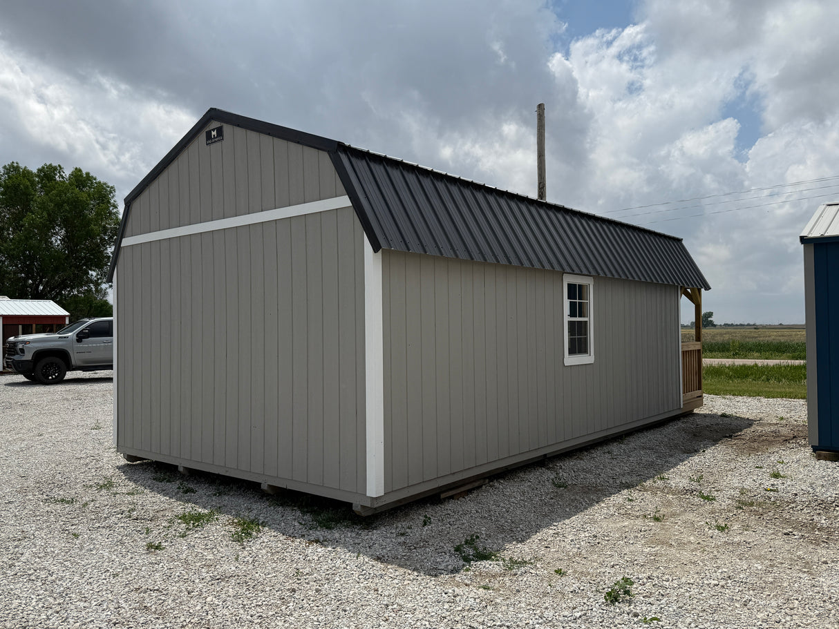 SOLD 14x28 Lofted Cabin - Hampton Nebraska Location | NE Sheds
