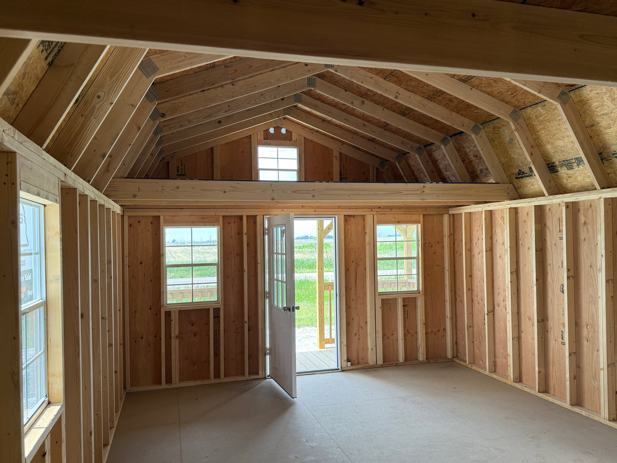 SOLD 14x28 Lofted Cabin - Hampton Nebraska Location | NE Sheds