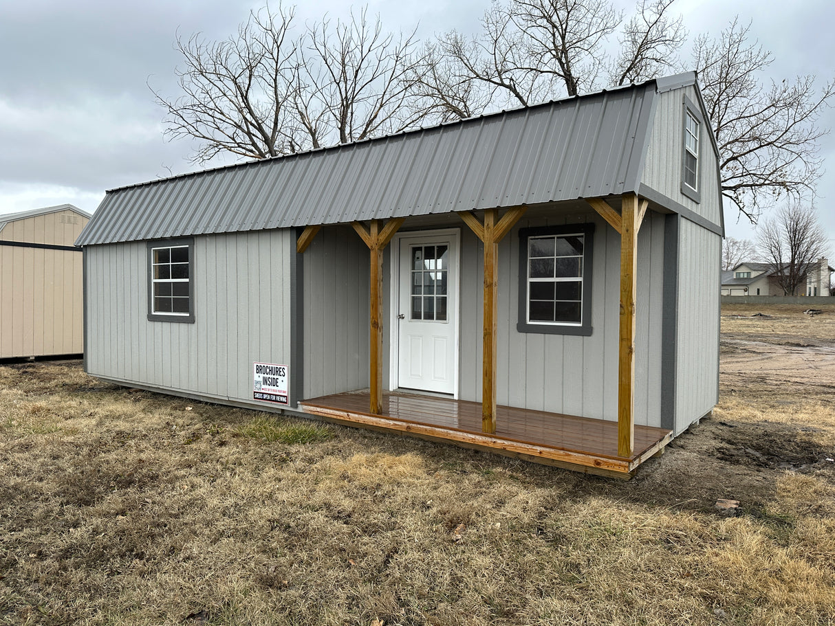 SOLD 12x28 Lofted Cottage Cabin - Columbus Nebraska | NE Sheds
