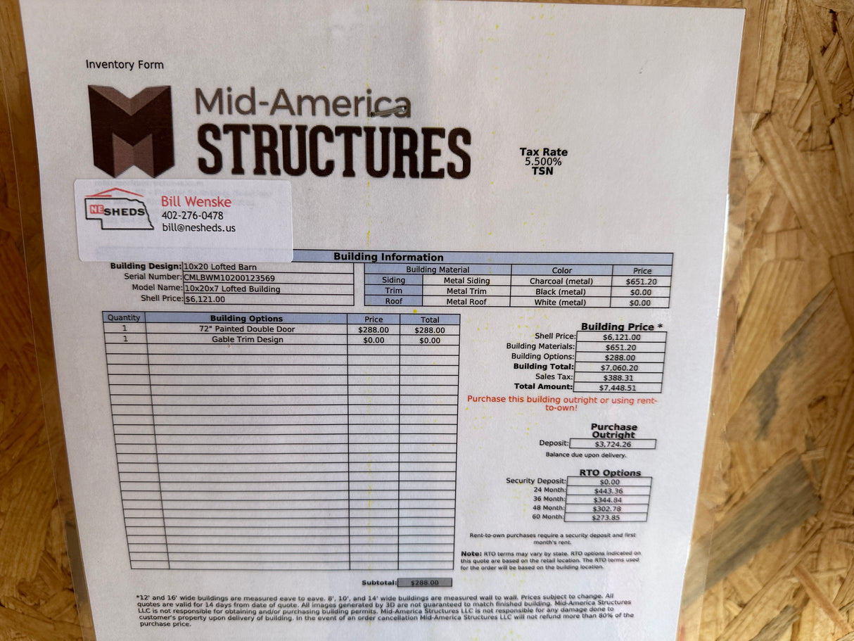 SOLD 10x20 Lofted Barn w/Metal Siding - Columbus Nebraska. | NE Sheds