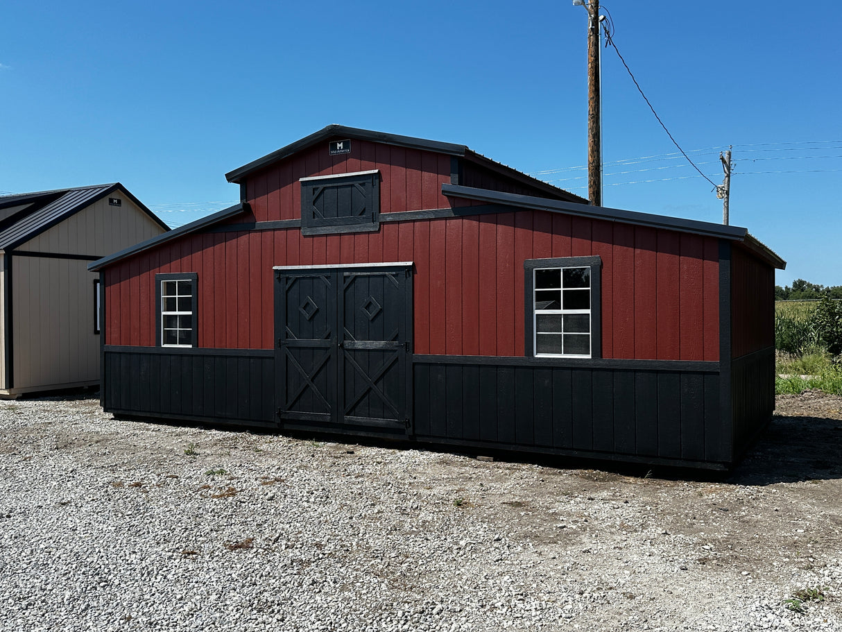 SOLD 28x14 Country Barn - Hampton Nebraska Location | NE Sheds