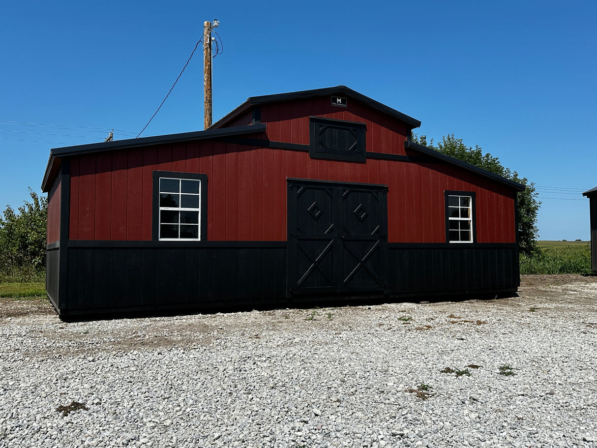 SOLD 28x14 Country Barn - Hampton Nebraska Location | NE Sheds