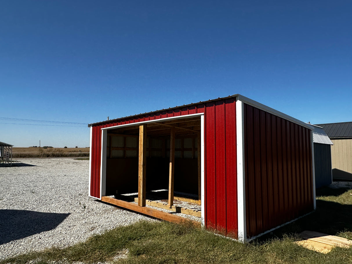 SOLD 12x20 Metal Loafing Shed - Hampton Nebraska. | NE Sheds