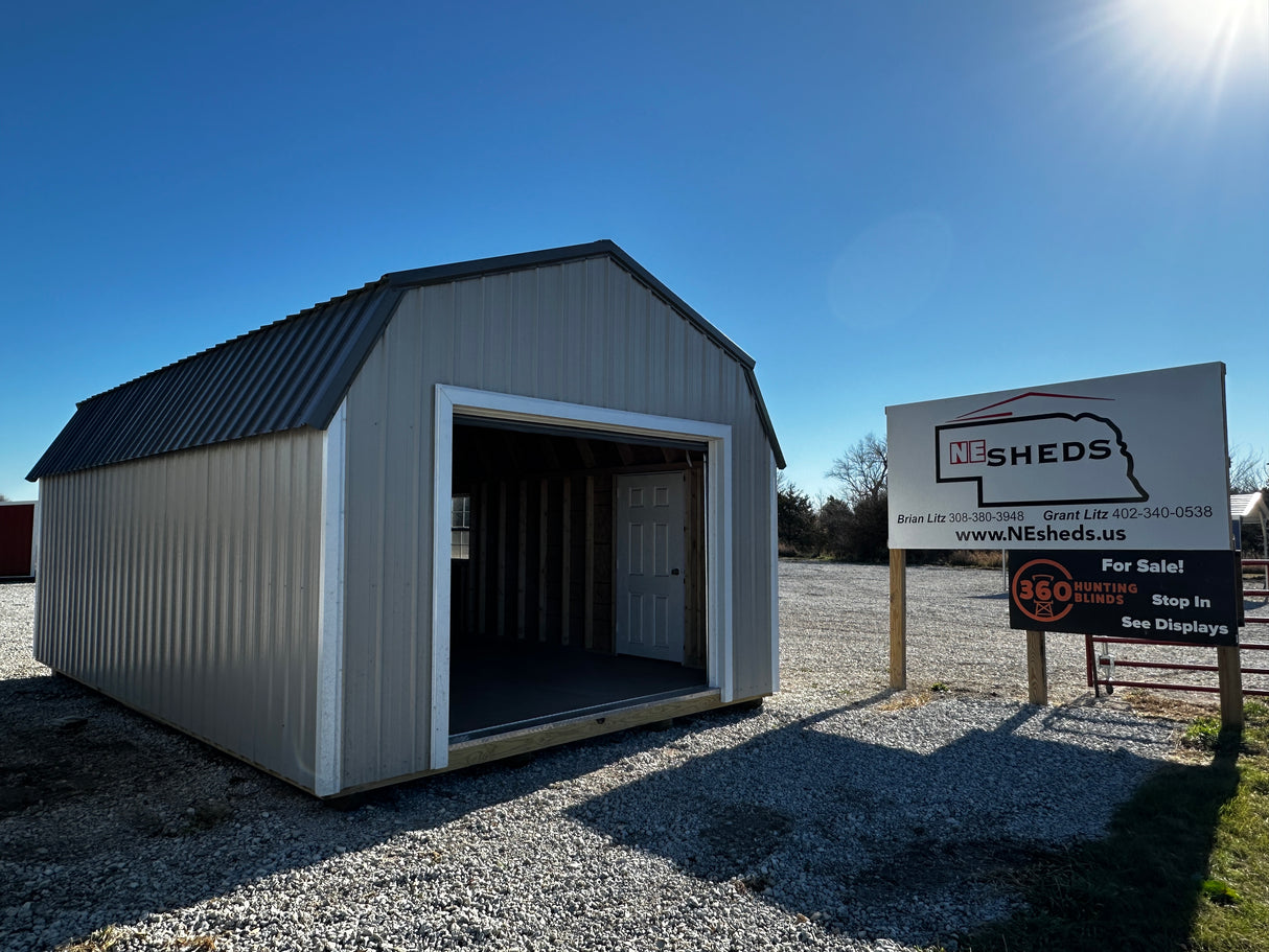 SOLD 14x24 Lofted Garage - Hampton Nebraska | NE Sheds