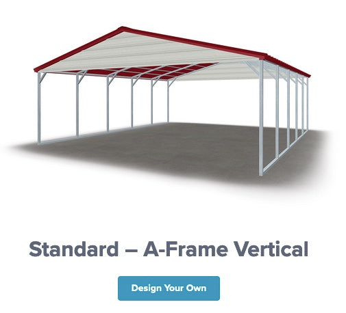 Nebraska Standard Carport Vertical | Simply Carports | NE Sheds |