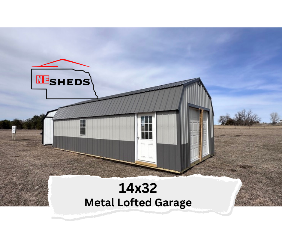 SOLD 14x32 Lofted Garage (Metal) - Atkinson NE. Location | NE Sheds
