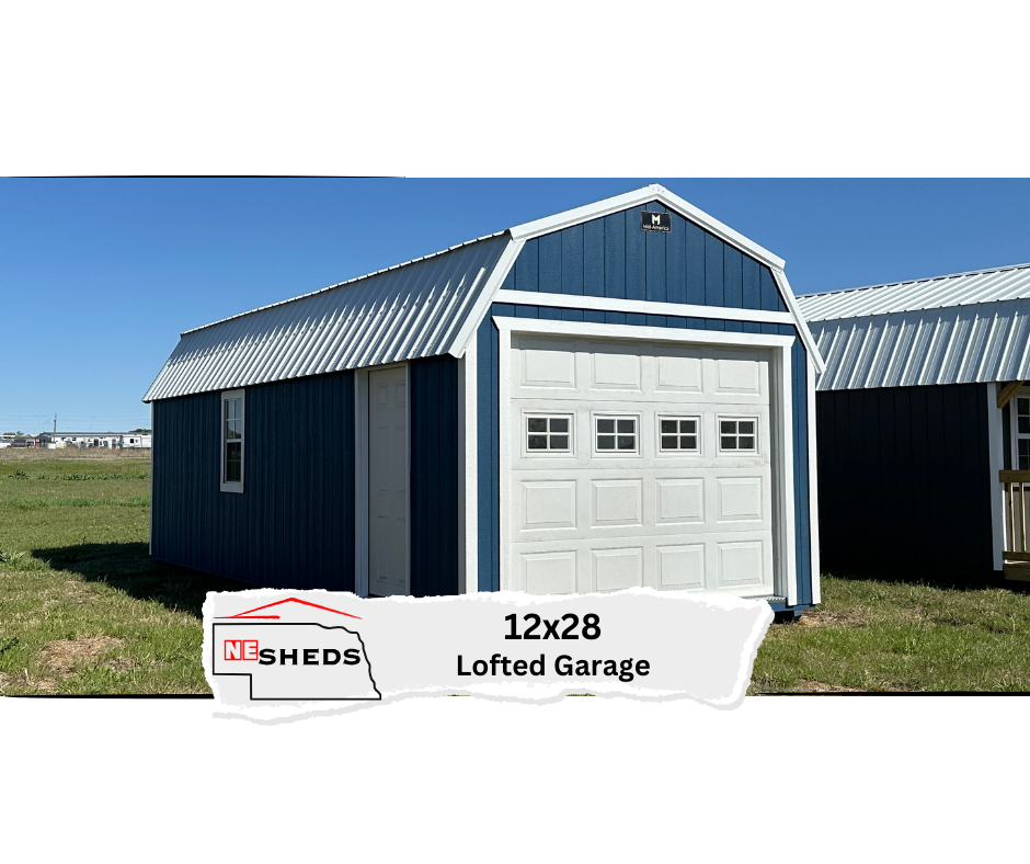 SOLD 12x28 Lofted Garage - Grand Island Nebraska | NE Sheds