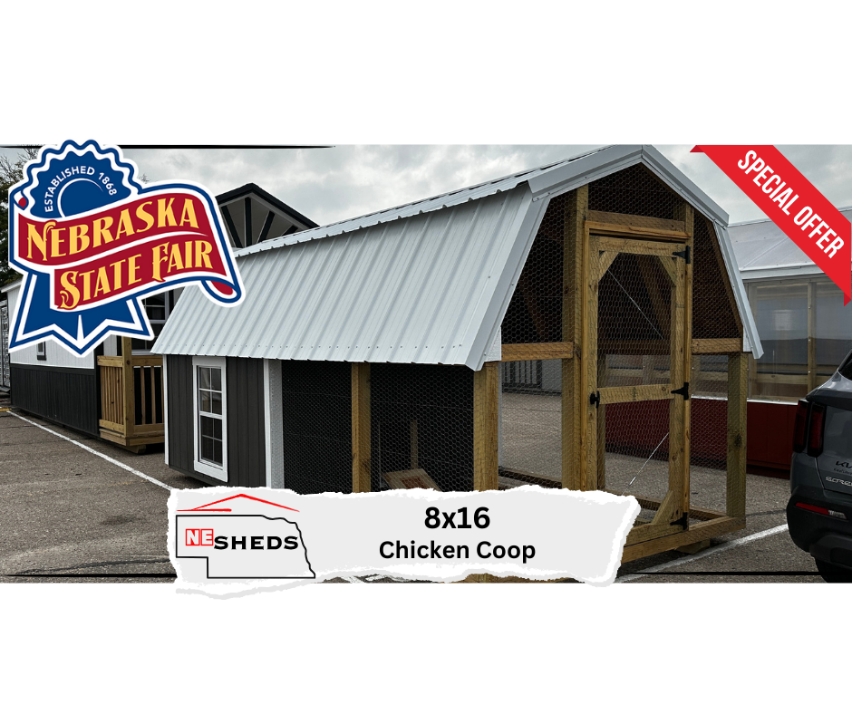 8X16 CHICKEN COOP - NE STATE FAIR SPECIAL | NE SHEDS