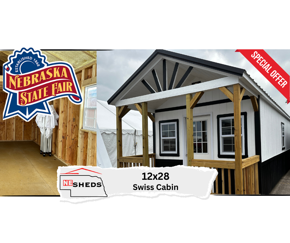 12x28 Swiss Cabin - NE STATE FAIR SPECIAL | NE SHEDS