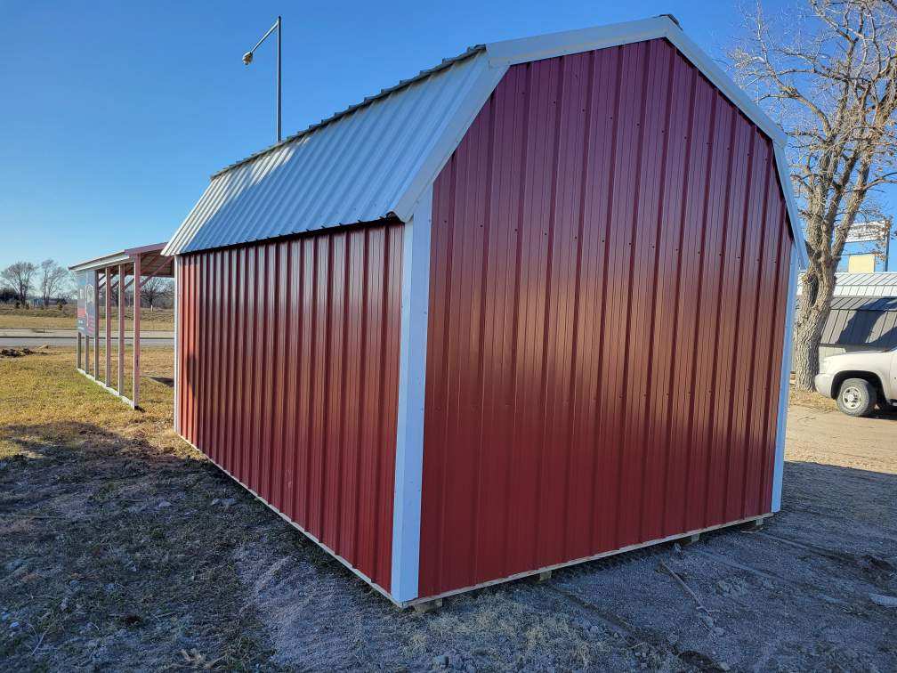 SOLD 12x16 Metal Lofted Garden Shed - Columbus Nebraska | NE Sheds